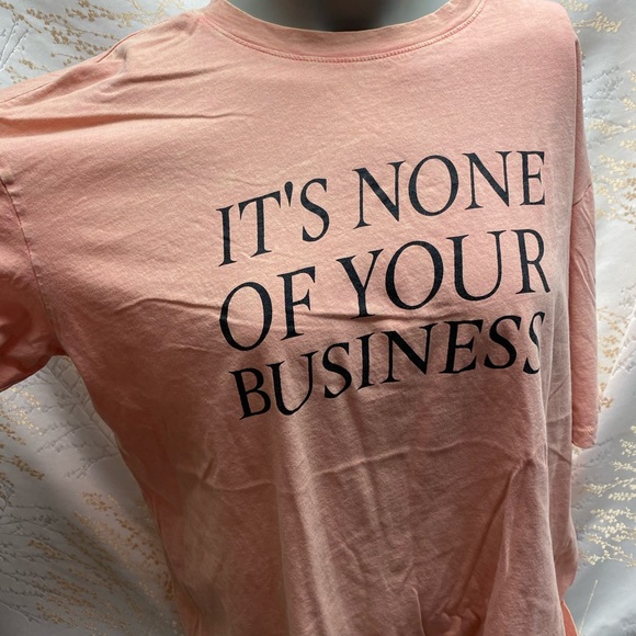 It's None Of Your Business Tunic Top - Peach - Picture 2 of 3